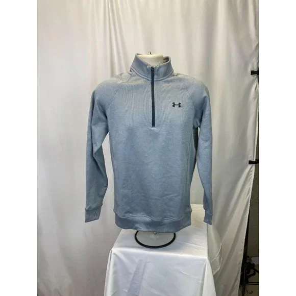 Under Armour Storm Golf Mens Size Small Gray 1/4 Zip Fleece Sweater Lightweight - Picture 5 of 6